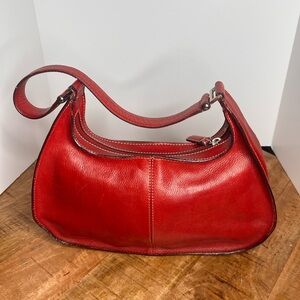 Cole Haan Vibrant Red Leather Shoulder Bag